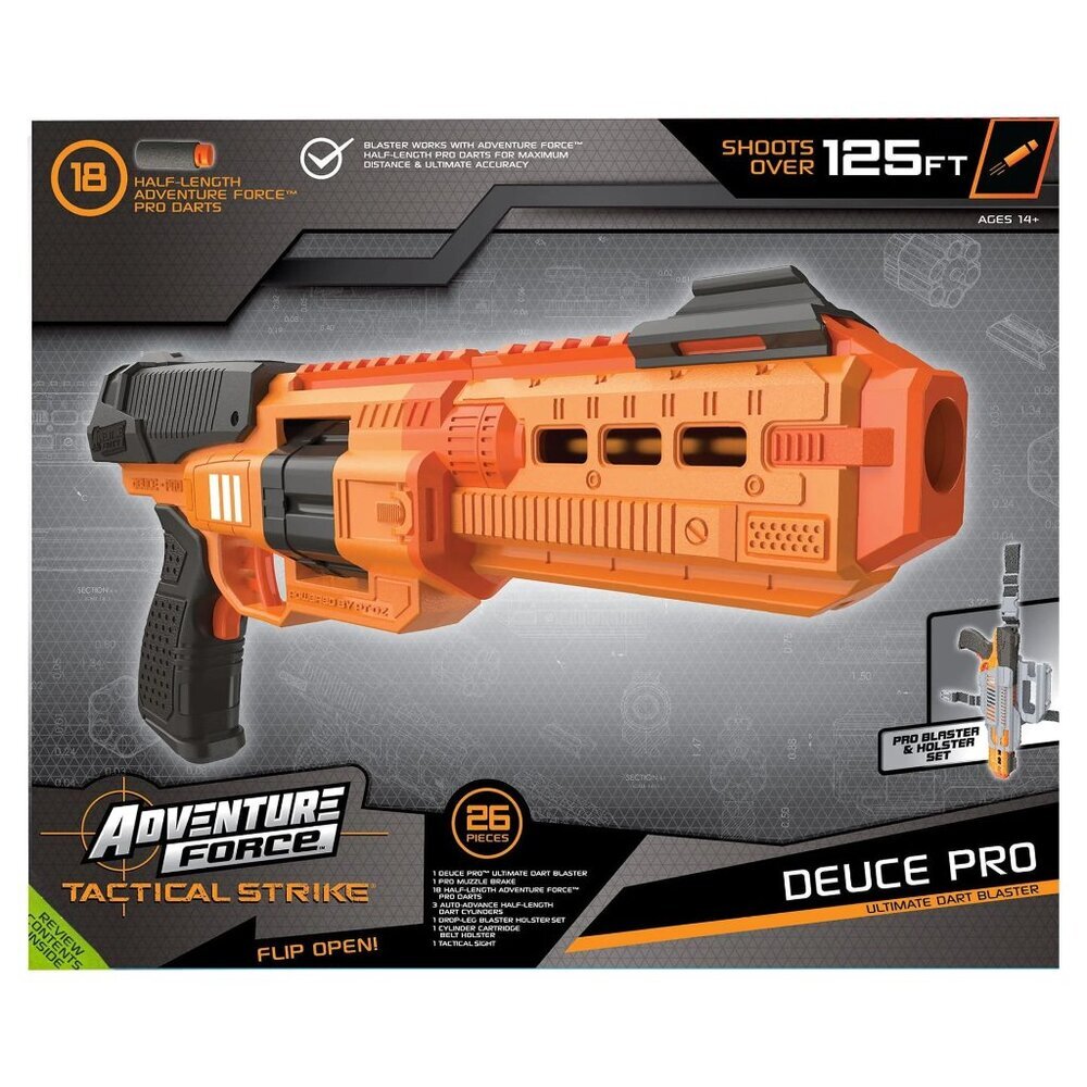 Adventure Force Tactical Strike Deuce Pro Dart Blaster w/ 24 Foam Darts